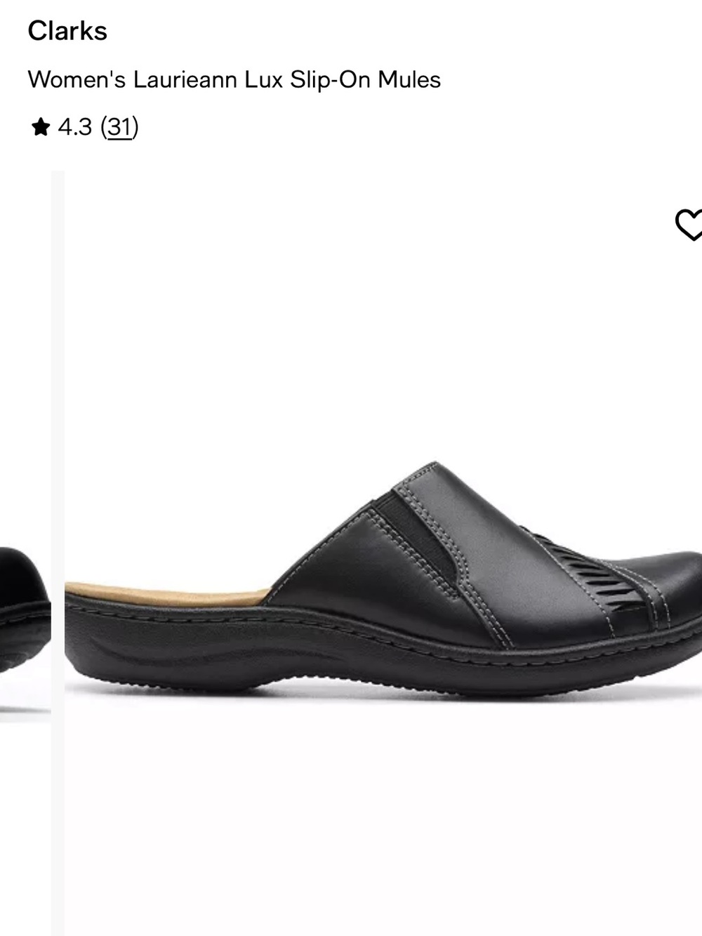 Clarks Women's Laurieann Lux Slip-On Mules 6.5